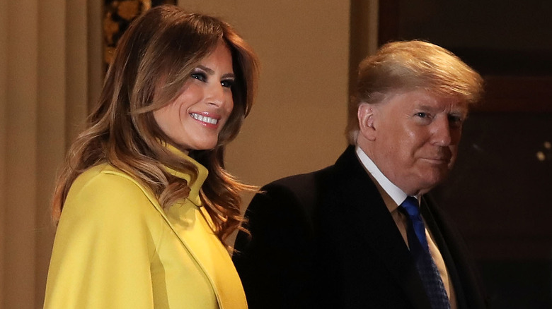 Donald Trump and Melania Trump smiling