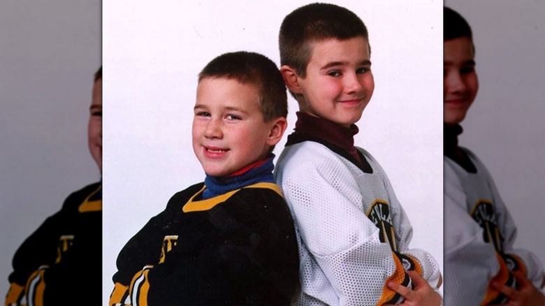 Travis and Jason Kelce as kids