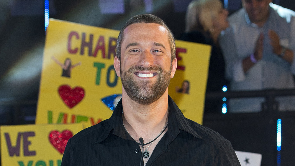 Dustin Diamond in a black shirt