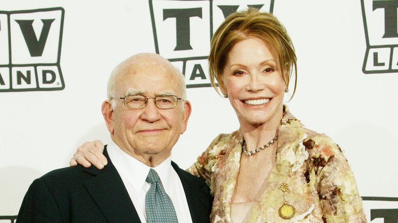 Ed Asner and Mary Tyler Moore