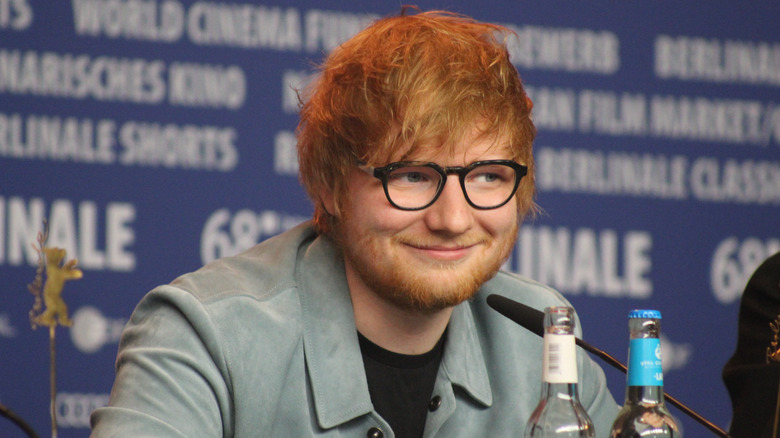 Ed Sheeran smiling in an interview