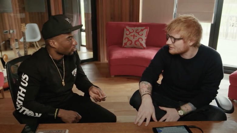 Ed Sheeran talking with Charlamagne Tha God 