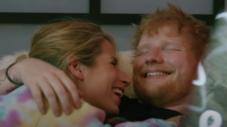 Ed Sheeran and Cherry Seaborn laughing