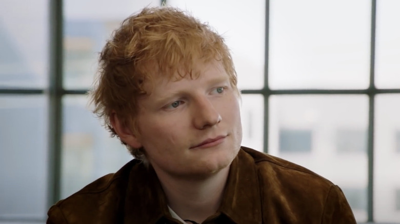 Ed Sheeran staring