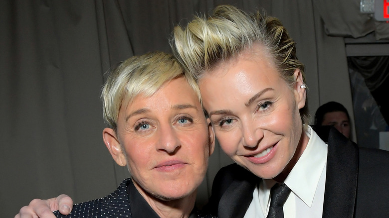 Ellen and Portia posing 