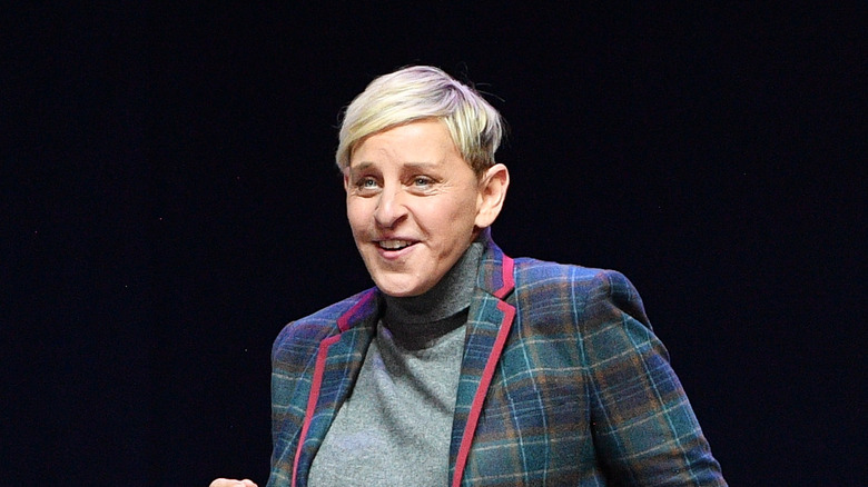 Ellen DeGeneres speaking  