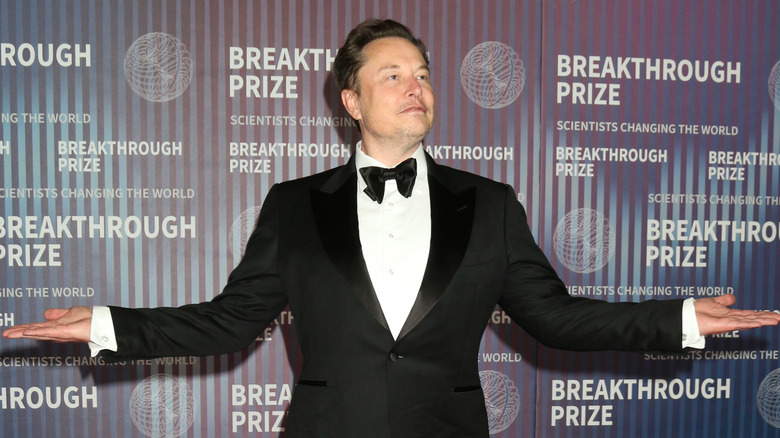 Elon Musk at the Breakthrough Prize Ceremony in LA in April 2024