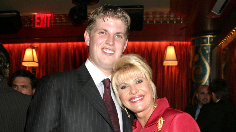 Eric and Ivana Trump smiling 