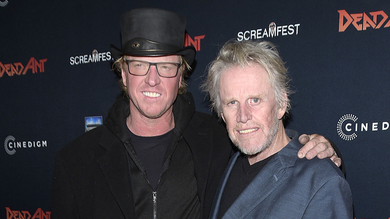 Jake Busey and Gary Busey smiling together