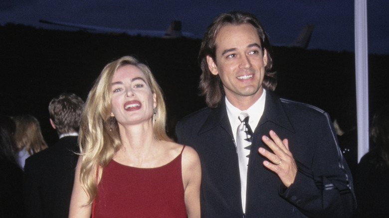 Eileen Davidson and Jon Lindstrom candid