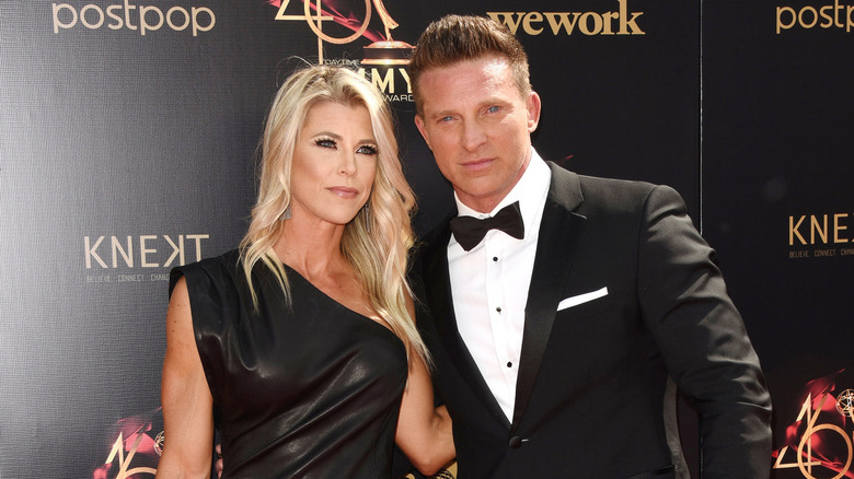 Sheree Gustin and Steve Burton posing