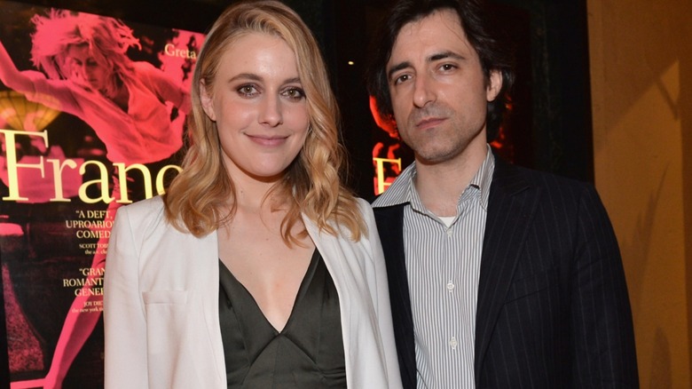 Greta Gerwig and Noah Baumbach posing