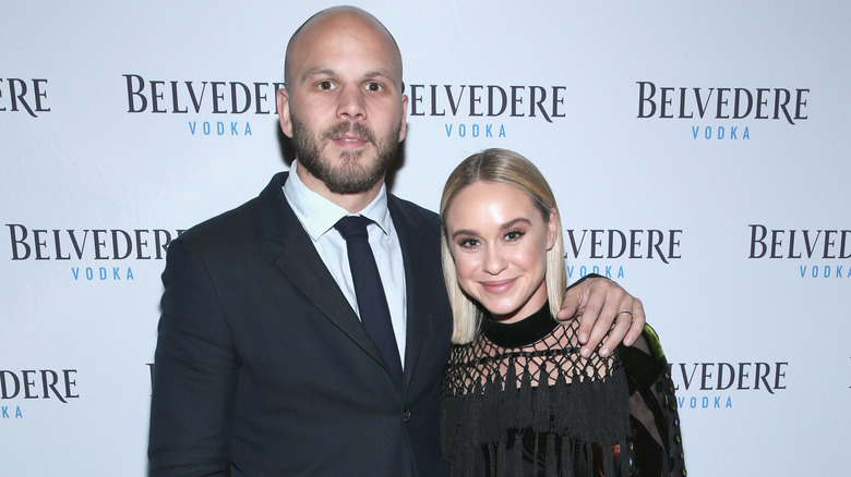 Becca Tobin and Zach Martin on the red carpet