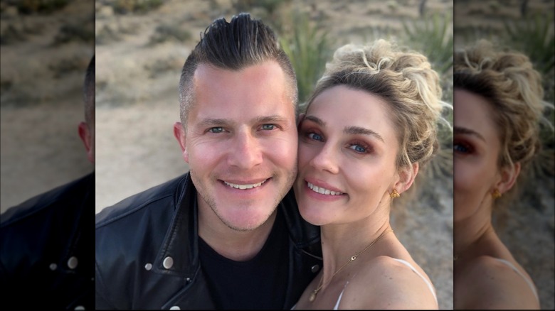 Clare Bowen and Brandon Robert Young cheek to cheek