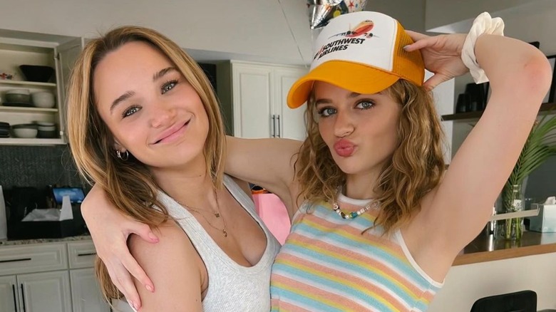 Hunter and Joey King smiling