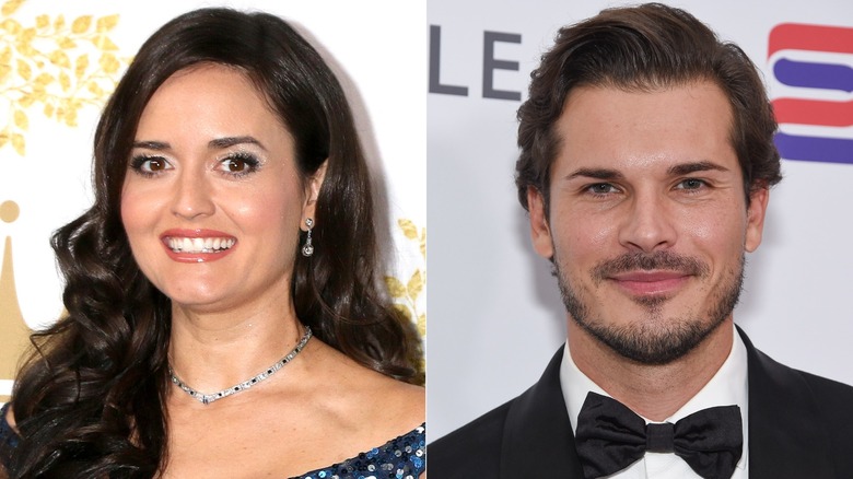 Danica McKellar during the Hallmark Winter 2019 TCA Event, and Gleb Savchenko at the Elizabeth Taylor Aids Foundation Benefit