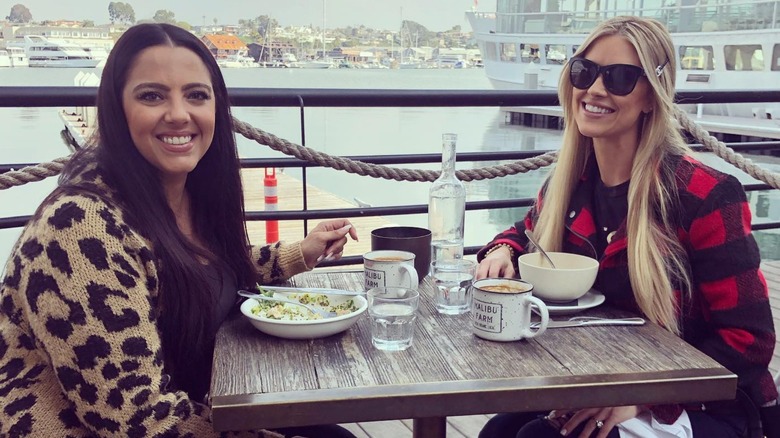 Cassie Schienle and Christina Hall eating together