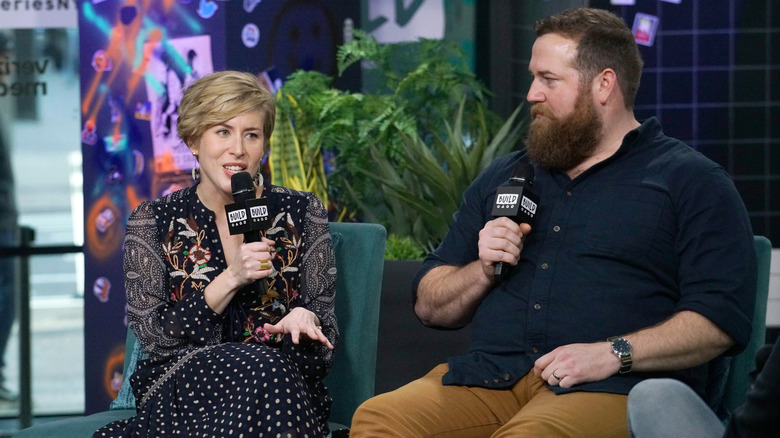 Erin and Ben Napier talking at an event