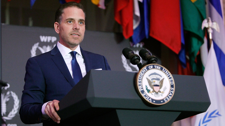 Hunter Biden delivering a speech