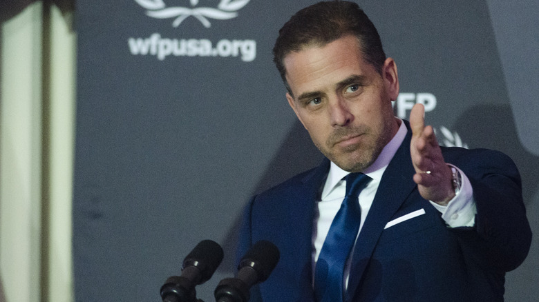 Hunter Biden delivering a speech