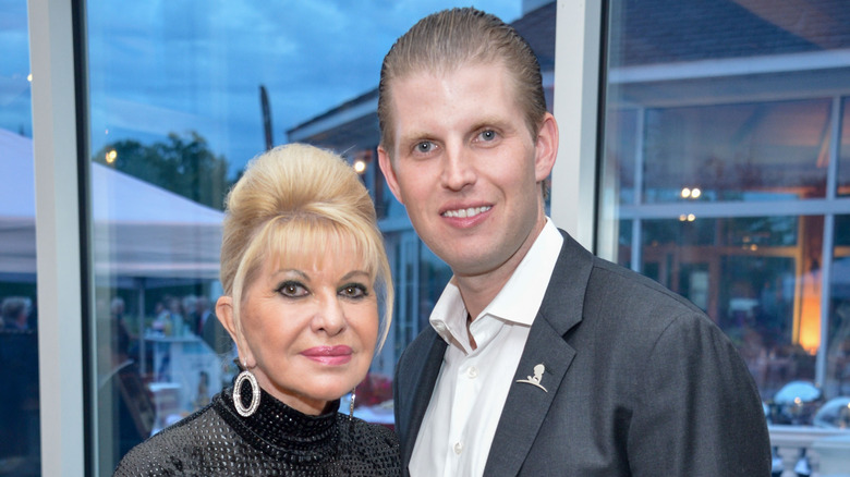 Eric and Ivana Trump smiling 