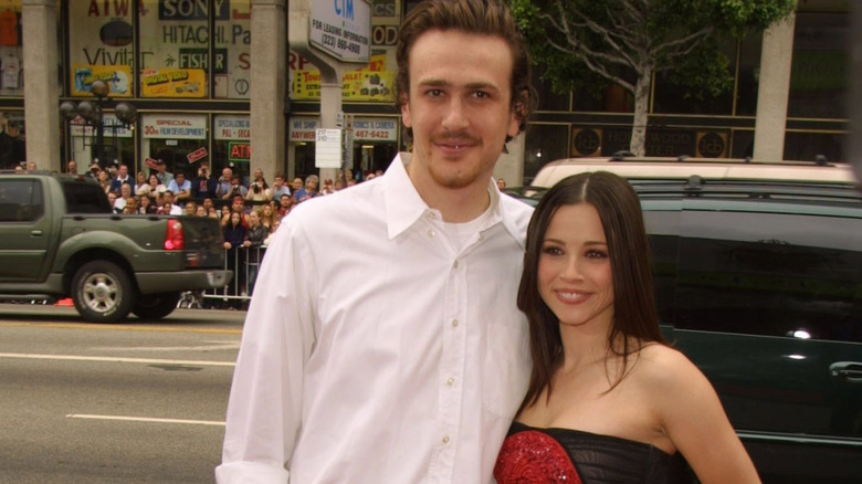 Jason Segel and Linda Cardellini at the premiere of 'Scooby Doo' in 2002