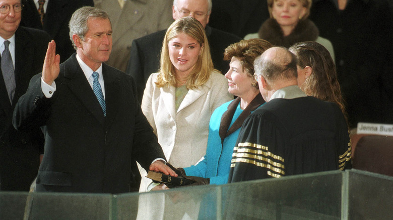 The Bush family at inauguration 