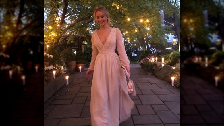 Jennifer Lawrence at her engagement party