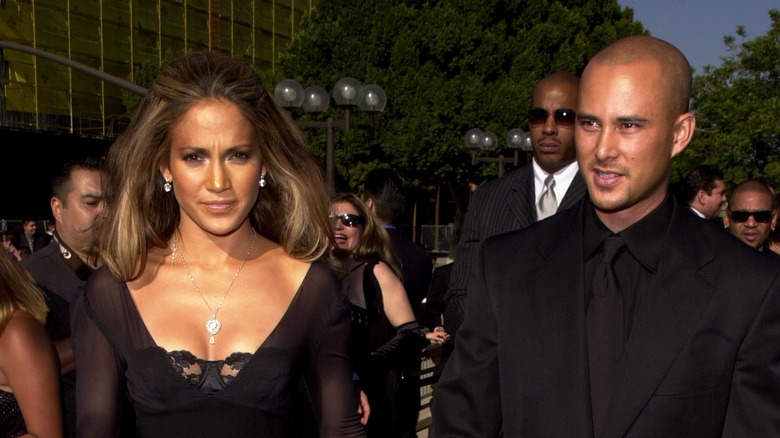 Jennifer Lopez and Cris Judd walking red carpet