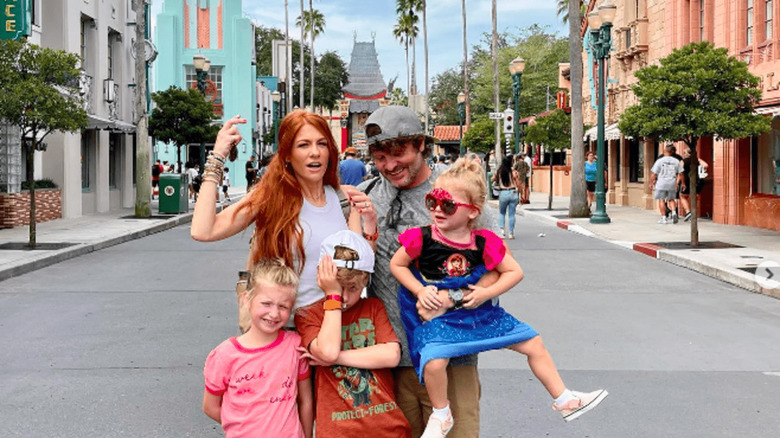 Jennifer and Mike Todryk with their children at Disney World