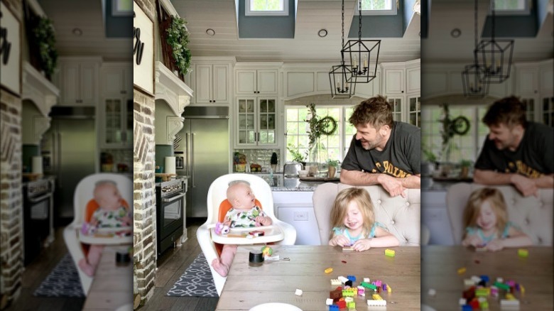 Mike Todryk with his daughters