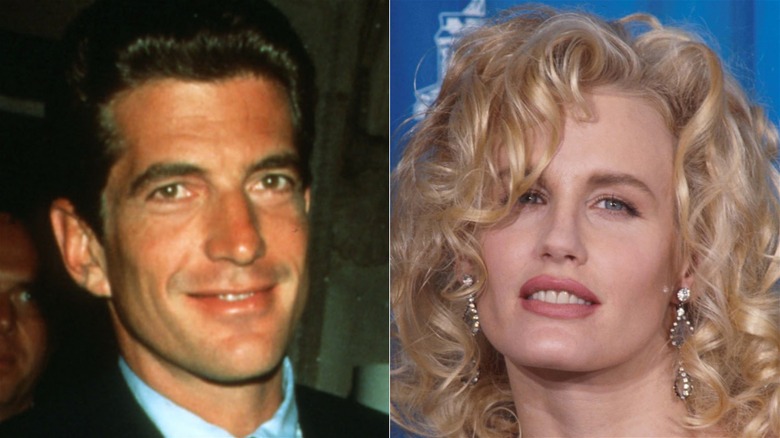 A split image of John F. Kennedy Jr. and Daryl Hannah