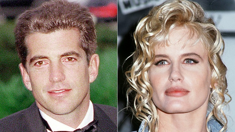 A split image of JFK Jr and Daryl Hannah