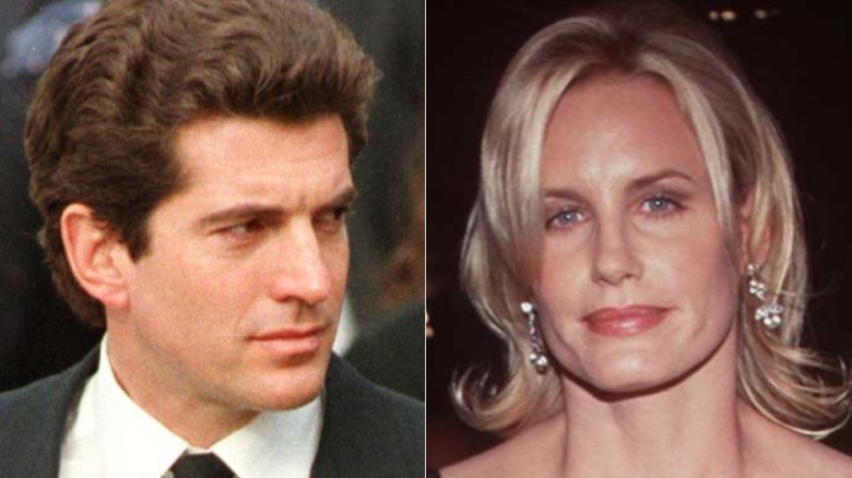 A split image of JFK Jr and Daryl Hannah