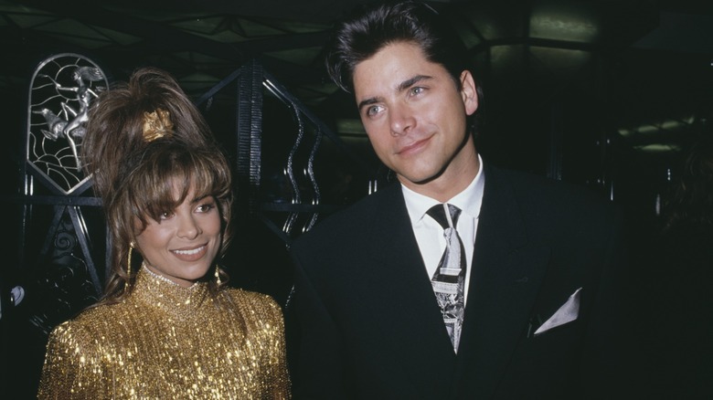 Paula Adbul and John Stamos at the Grammys