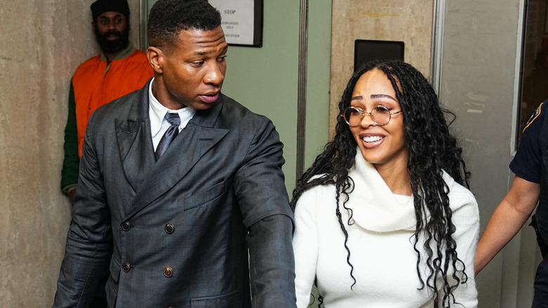 Jonathan Majors and Meagan Good together