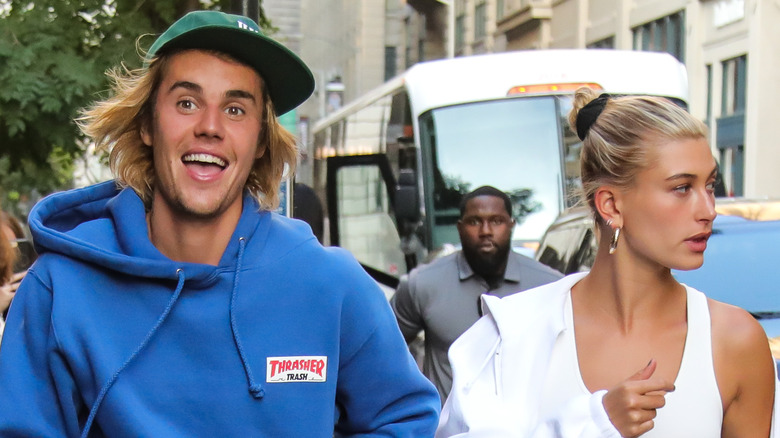 Justin and Hailey walking