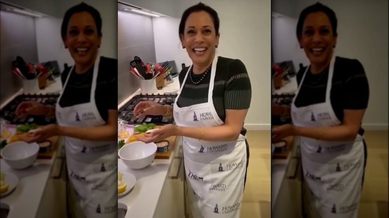 Kamala Harris cooking