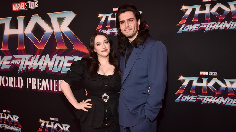 Kat Dennings and Andrew W.K. at premiere