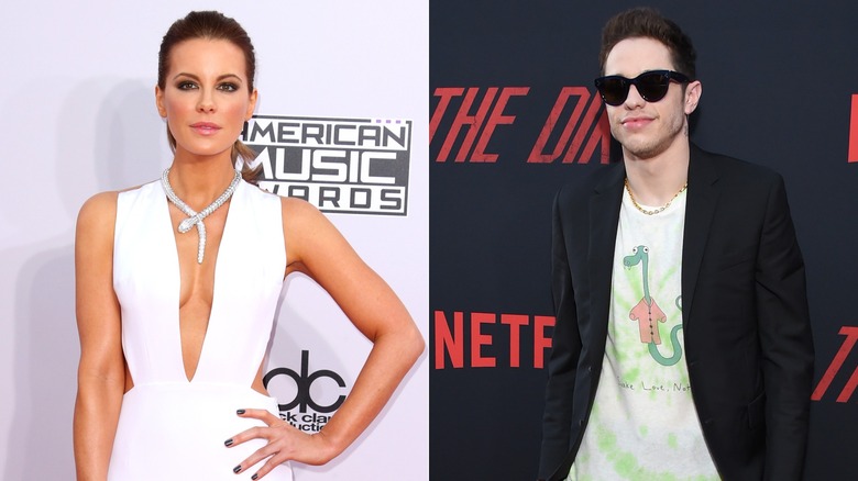 Split image: Pete Davidson and Kate Beckinsale