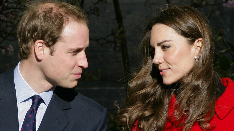 Prince William and Princess Catherine speaking