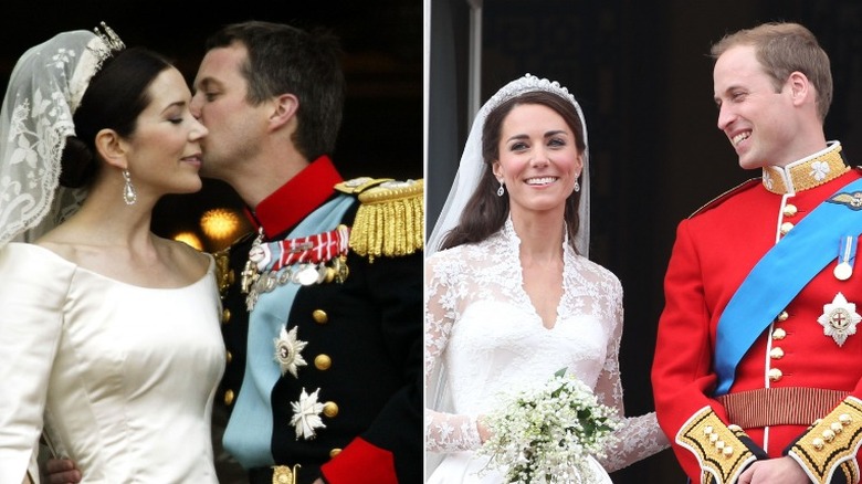 The weddings of Princess Mary and Princess Catherine