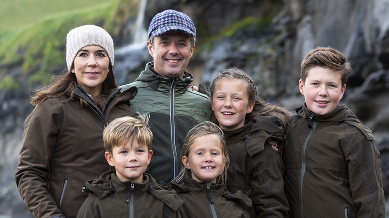 Prince Frederik and Princess Mary with kids