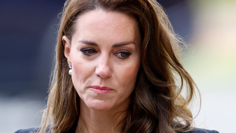 Princess Catherine looking sad