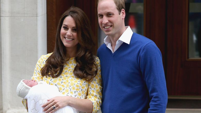 Kate and William with newborn Charlotte 