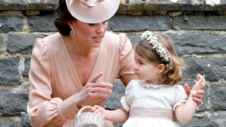 Kate Middleton and Charlotte at Pippa's wedding 
