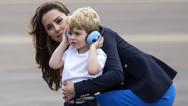 Kate Middleton hugging Prince George