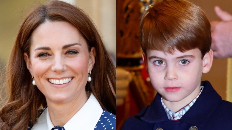 Split image of Princess Catherine and Prince Louis