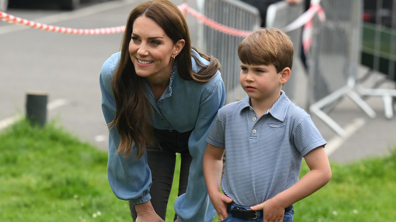 Princess Catherine and Prince Louis together