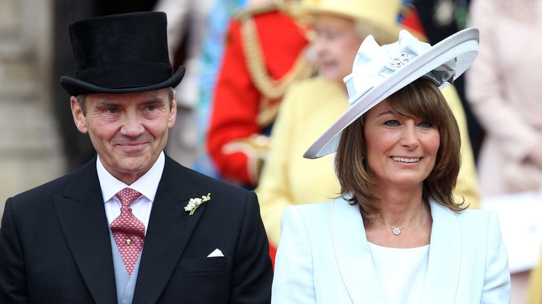 Michael and Carole Middleton on Kate Middleton's wedding day in Westminster Abbey